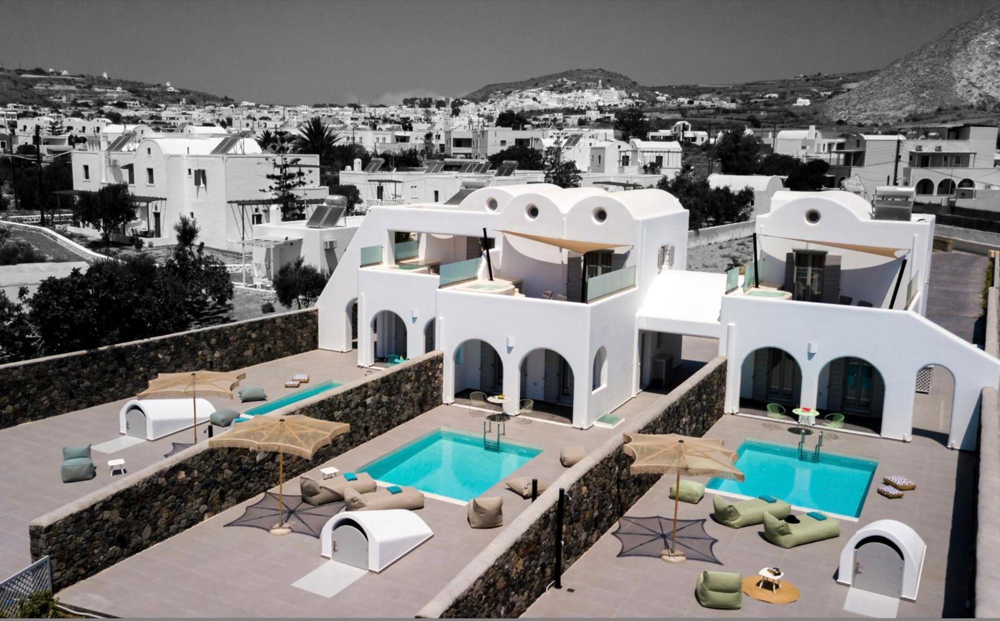Modern Dome Homes Of Santorini بيريسا المظهر الخارجي الصورة